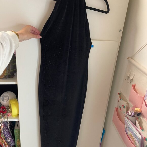 JLUXLABEL maxi velvet glitter backless dress size xs - Picture 3 of 5